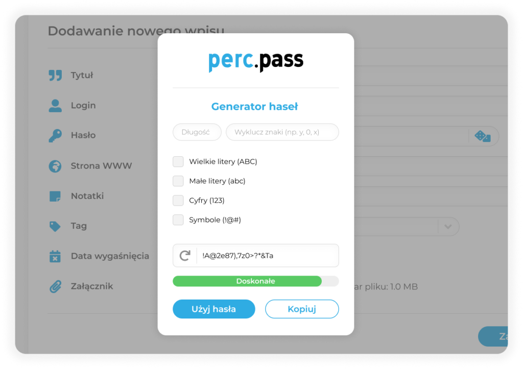 menedżer haseł percpass